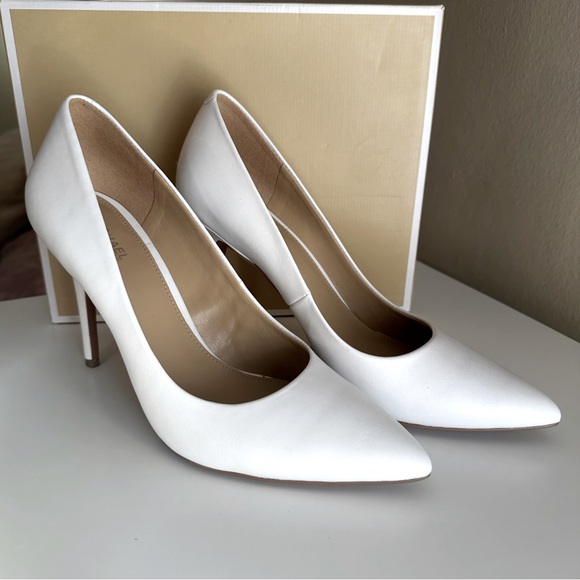 michael kors white heels